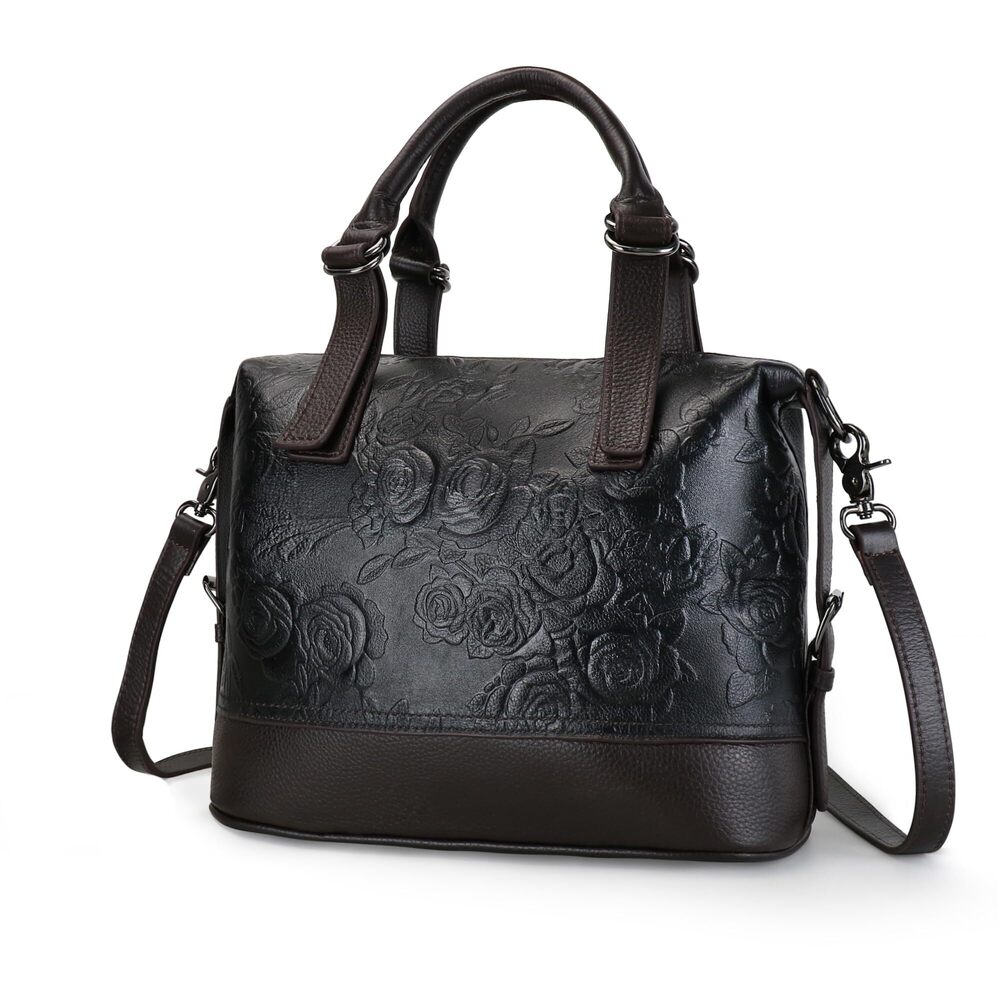 9012 Purse and Handbags Leather Shoulder Tote Handle Medium Satchel Vintage